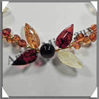 AMBRE - Collier Facet - Composition Originale - Multicolore - 45 cm - L002