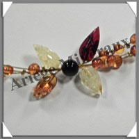 AMBRE - Collier Facet - Composition Originale - Multicolore - 45 cm - L002