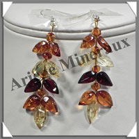 AMBRE - Collier Facet - Composition Originale - Multicolore - 45 cm - L002