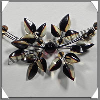 AMBRE - Collier Facet - Composition Originale - Bicolore - 45 cm - L003