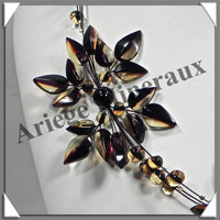 AMBRE - Collier Facet - Composition Originale - Bicolore - 45 cm - L003