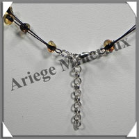 AMBRE - Collier Facet - Composition Originale - Bicolore - 45 cm - L003