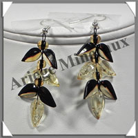 AMBRE - Collier Facet - Composition Originale - Bicolore - 45 cm - L003