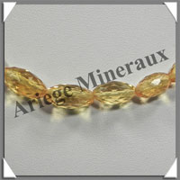 AMBRE - Collier Facet - Ovales en Dgrad - Citron - 48 cm - L004