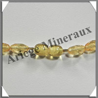 AMBRE - Collier Facet - Ovales en Dgrad - Citron - 48 cm - L004