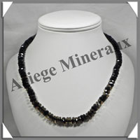 AMBRE - Collier Facet - Disques en Dgrad - Vert Fonc - 50 cm - L005