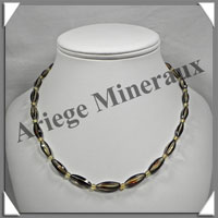 AMBRE - Collier Facet - Tubes en Dgrad - Vert - 46 cm - L006