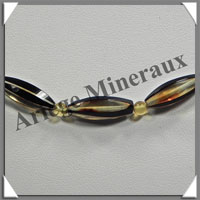 AMBRE - Collier Facet - Tubes en Dgrad - Vert - 46 cm - L006