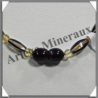 AMBRE - Collier Facet - Tubes en Dgrad - Vert - 46 cm - L006