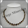 AMBRE - Collier Facet - Polygones en Dgrad - Bicolore - 47 cm - L007 Baltique