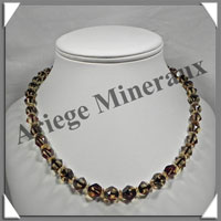 AMBRE - Collier Facet - Polygones en Dgrad - Bicolore - 47 cm - L007