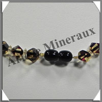AMBRE - Collier Facet - Polygones en Dgrad - Bicolore - 47 cm - L007