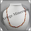 AMBRE - Collier Facet - Ovales de 10  15 mm - Bicolore - 65 cm - L010 Baltique