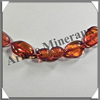 AMBRE - Collier - Nuggets - Caramel - 12  20 mm en dgrad - 61 cm - L001