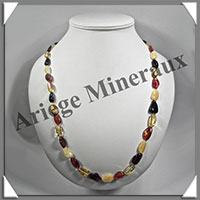 AMBRE - Collier - Nuggets - Multicolore - 12  20 mm en dgrad - 70 cm - L002
