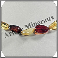 AMBRE - Collier - Nuggets - Multicolore - 12  20 mm en dgrad - 70 cm - L002