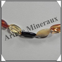 AMBRE - Collier - Nuggets - Multicolore - 45 cm - M001