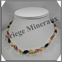 AMBRE - Collier - Nuggets - Multicolore - 45 cm - M002