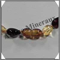 AMBRE - Collier - Nuggets - Multicolore - 45 cm - M002
