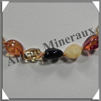 AMBRE - Collier - Nuggets - Multicolore - 45 cm - M003