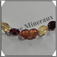 AMBRE - Collier - Nuggets - Multicolore - 45 cm - M003