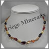 AMBRE - Collier - Nuggets - Multicolore - 45 cm - M004 Baltique
