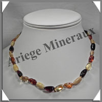 AMBRE - Collier - Nuggets - Multicolore - 45 cm - M004