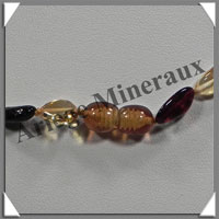 AMBRE - Collier - Nuggets - Multicolore - 45 cm - M004