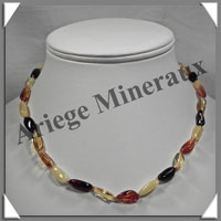 AMBRE - Collier - Nuggets - Multicolore - 45 cm - M005