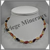 AMBRE - Collier - Nuggets - Multicolore - 45 cm - M006 Baltique