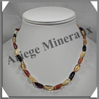 AMBRE - Collier - Nuggets - Multicolore - 45 cm - M007