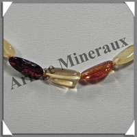 AMBRE - Collier - Nuggets - Multicolore - 45 cm - M007