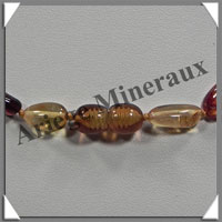 AMBRE - Collier - Nuggets - Multicolore - 45 cm - M007