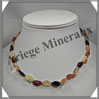 AMBRE - Collier - Nuggets - Multicolore - 45 cm - M008 Baltique