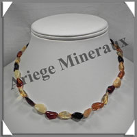 AMBRE - Collier - Nuggets - Multicolore - 45 cm - M008