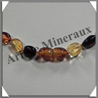 AMBRE - Collier - Nuggets - Multicolore - 45 cm - M008