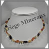 AMBRE - Collier - Nuggets - Multicolore - 45 cm - M009 Baltique