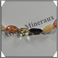 AMBRE - Collier - Nuggets - Multicolore - 45 cm - M009