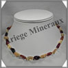 AMBRE - Collier - Nuggets - Multicolore - 45 cm - M010 Baltique