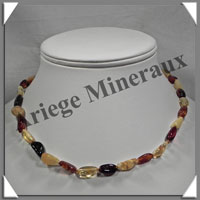 AMBRE - Collier - Nuggets - Multicolore - 45 cm - M010