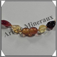 AMBRE - Collier - Nuggets - Multicolore - 45 cm - M010