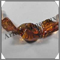 AMBRE - Collier - Nuggets - Caramel - 15  30 mm en dgrad - 60 cm - M001