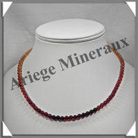 AMBRE - Collier Perles 4 mm - Multicolore en dgrad - 44 cm - M002