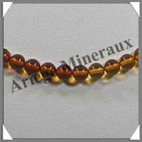 AMBRE - Collier Perles 4 mm - Multicolore en dgrad - 44 cm - M003