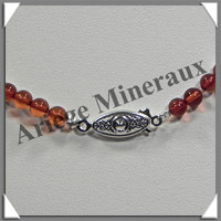 AMBRE - Collier Perles 5 mm - Bicolore - 43 cm - L004