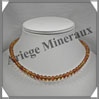 AMBRE - Collier Perles 6 mm - Caramel Clair - 43 cm - C002 Baltique