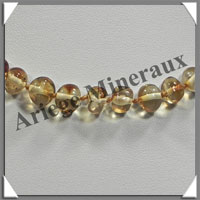 AMBRE - Collier Perles Baroques - Citron - 43 cm - L001
