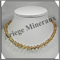 AMBRE - Collier Perles Baroques - Citron - 43 cm - L002
