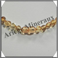 AMBRE - Collier Perles Baroques - Citron - 43 cm - L002