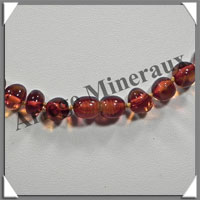 AMBRE - Collier Perles Baroques - Caramel - 46 cm - L003